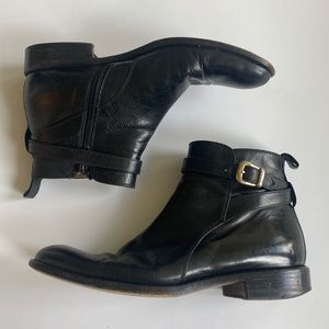 Leather Ankle Booties Made in Italy 38